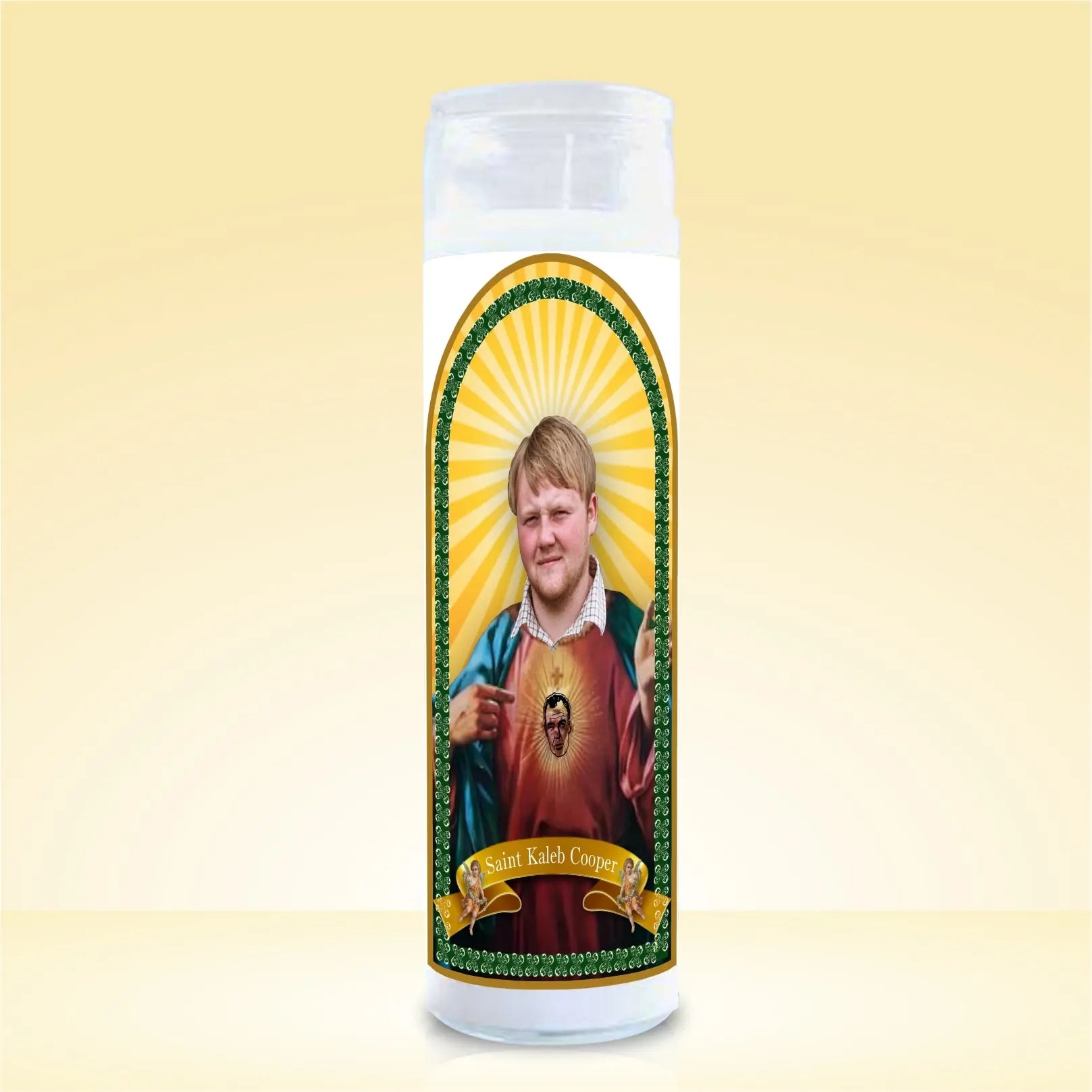 Novelty Celebrity Scented Prayer Candle Gift. Kaleb Cooper Cool Story Celebrity Gifts