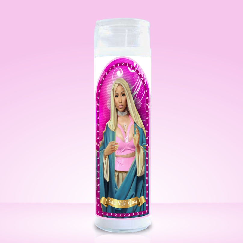 Novelty Celebrity Scented Prayer Candle Gift. Nicki Minaj
