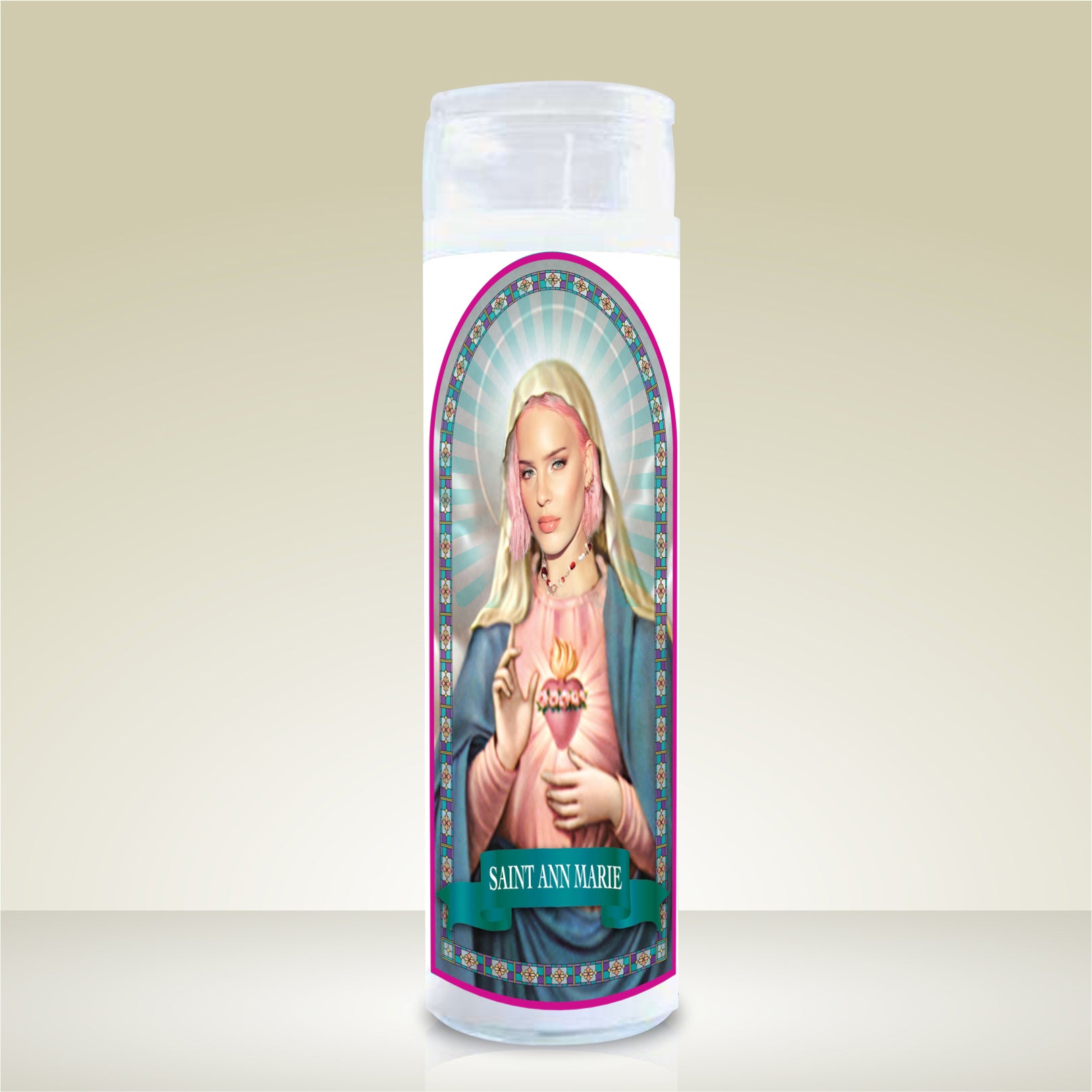 Novelty Celebrity Scented Prayer Candle Gift. Anne Marie