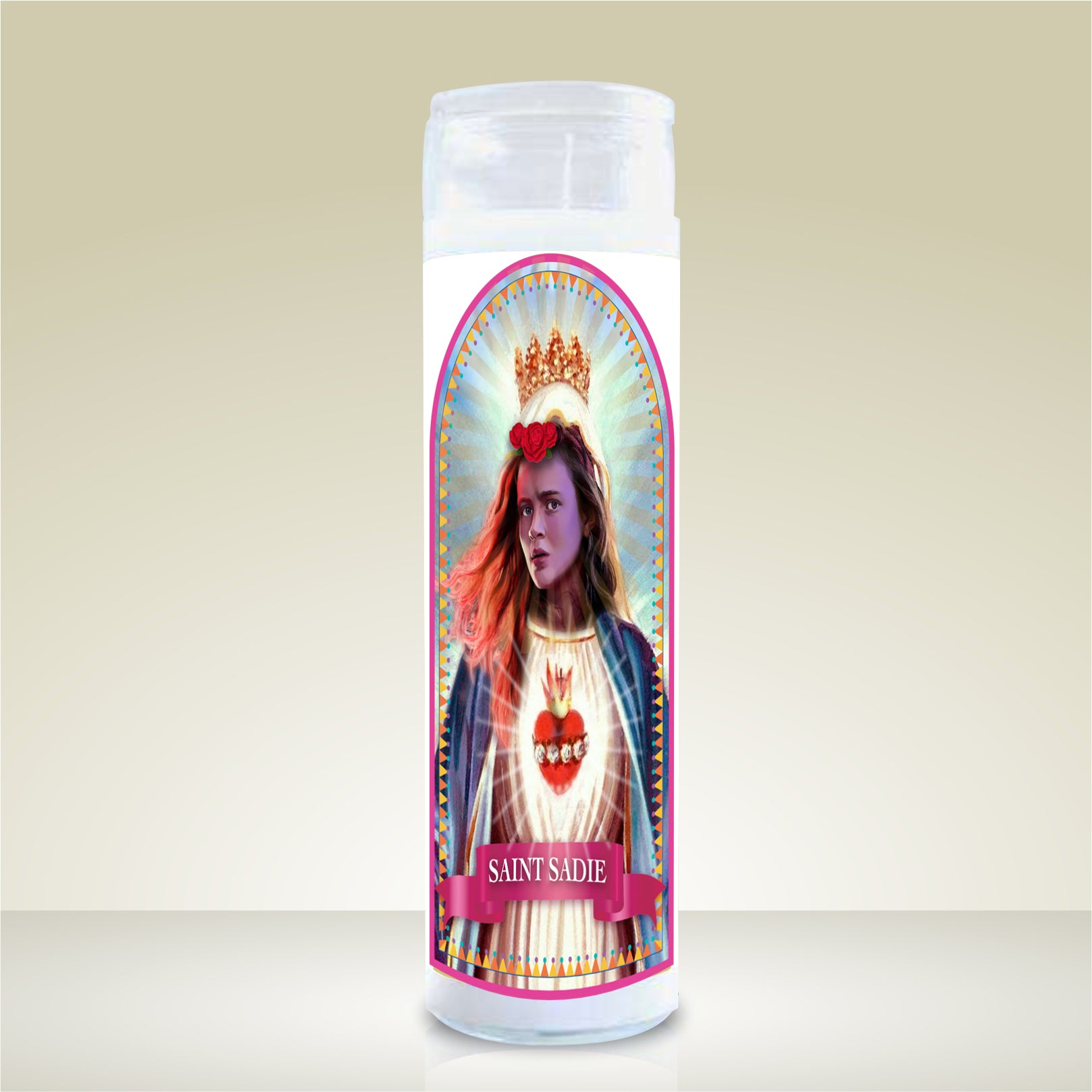 Novelty Celebrity Scented Prayer Candle Gift. Sadie